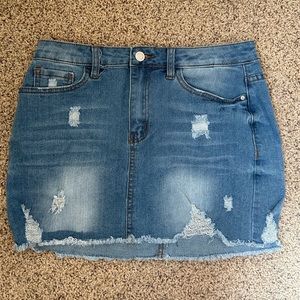 Size M Angel Kiss Denim Skirt